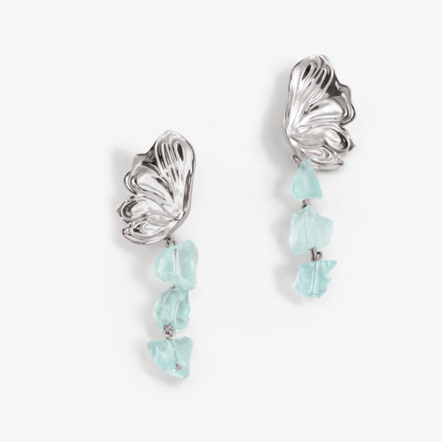 Crystal Tassel Butterfly Earrings