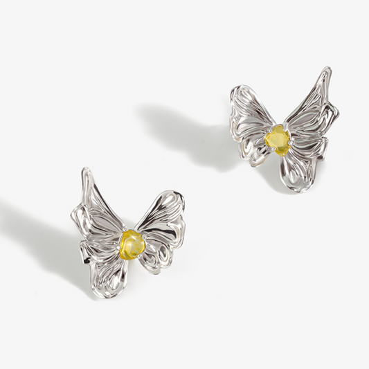Citrine Butterfly Earrings