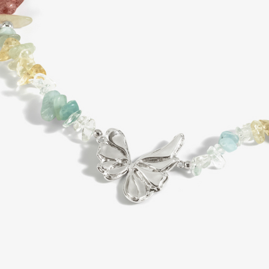 Colorful Crystal Butterfly Necklace