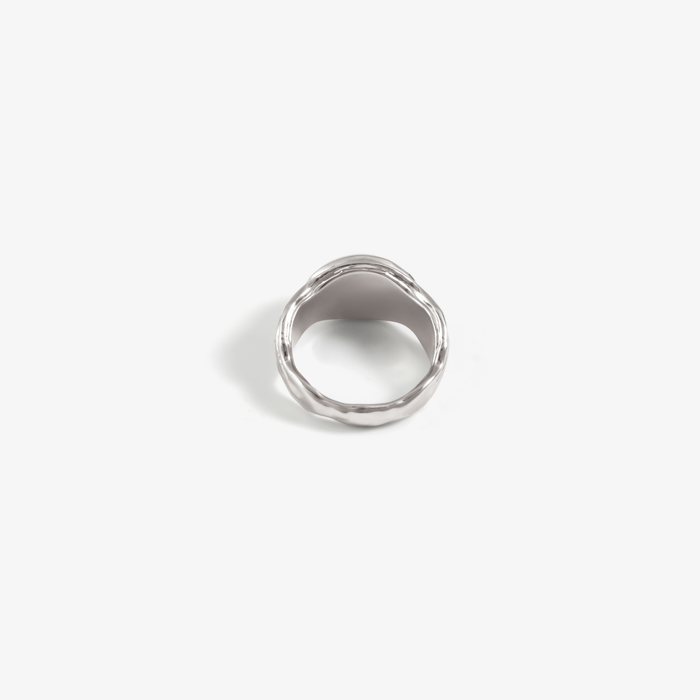White Chalcedony Auspicious Clouds Ring
