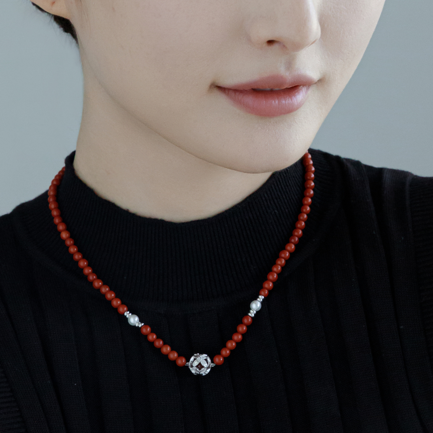 Nan Hong Coin Beaded Necklace