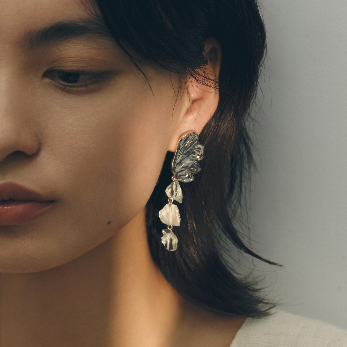 Crystal Tassel Butterfly Earrings