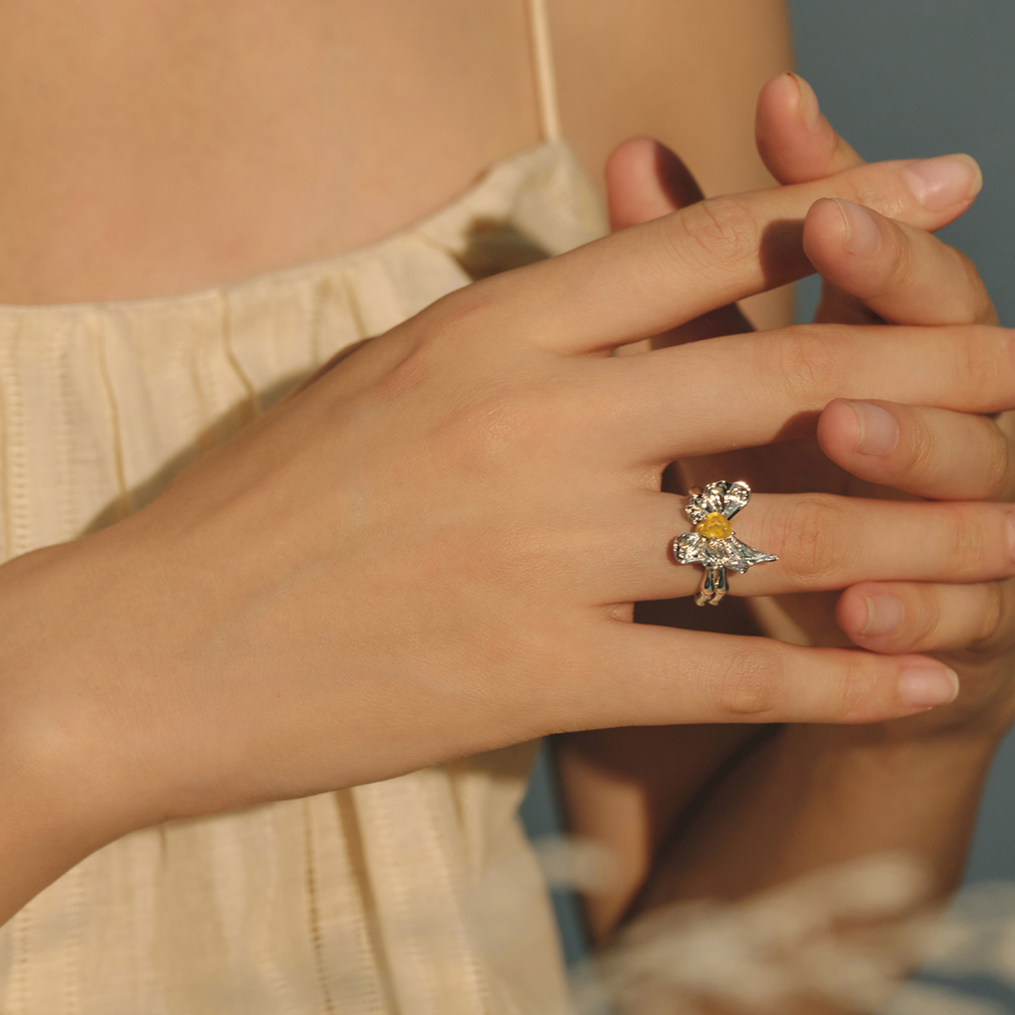 Citrine Butterfly Ring