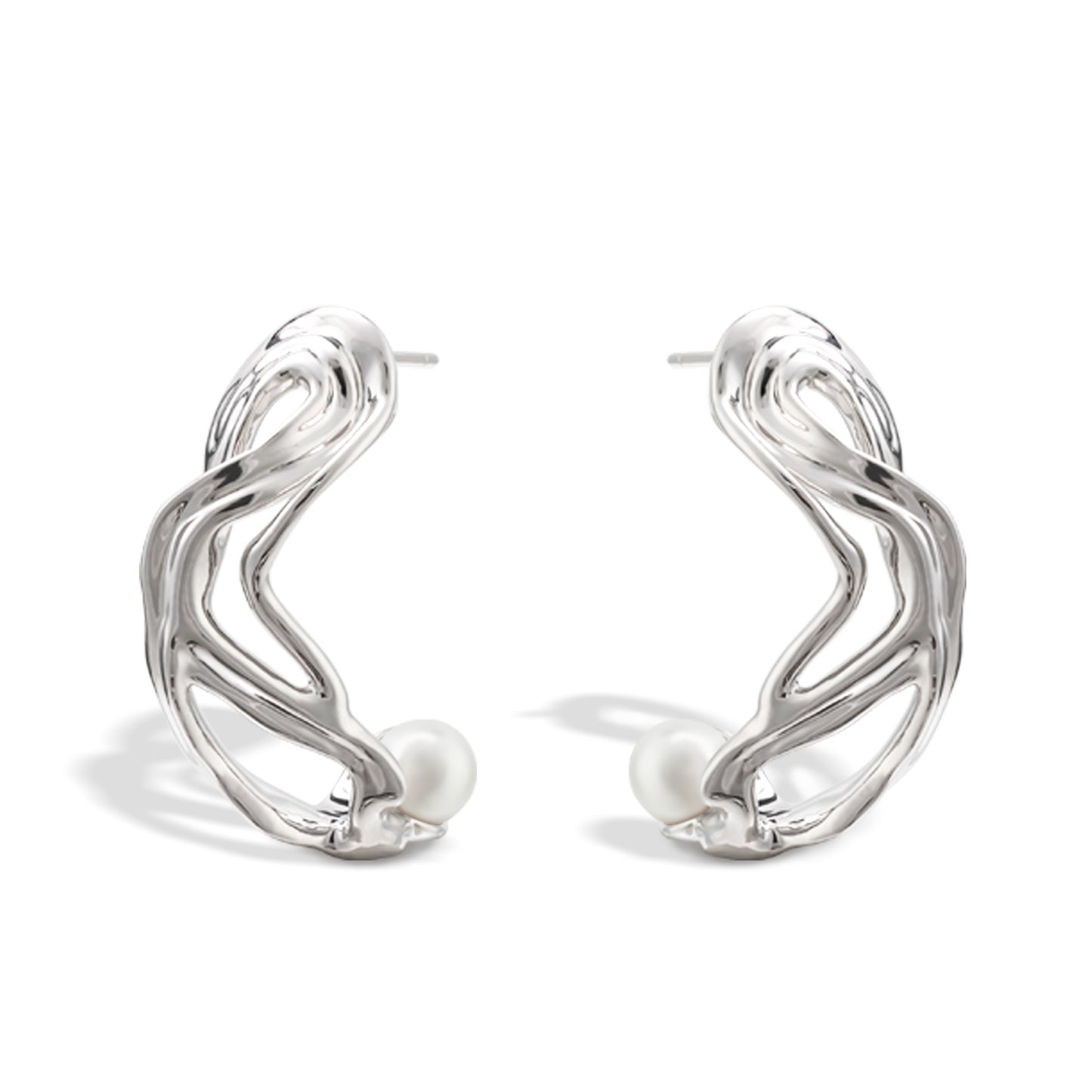 c-shaped auspicious cloud earrings