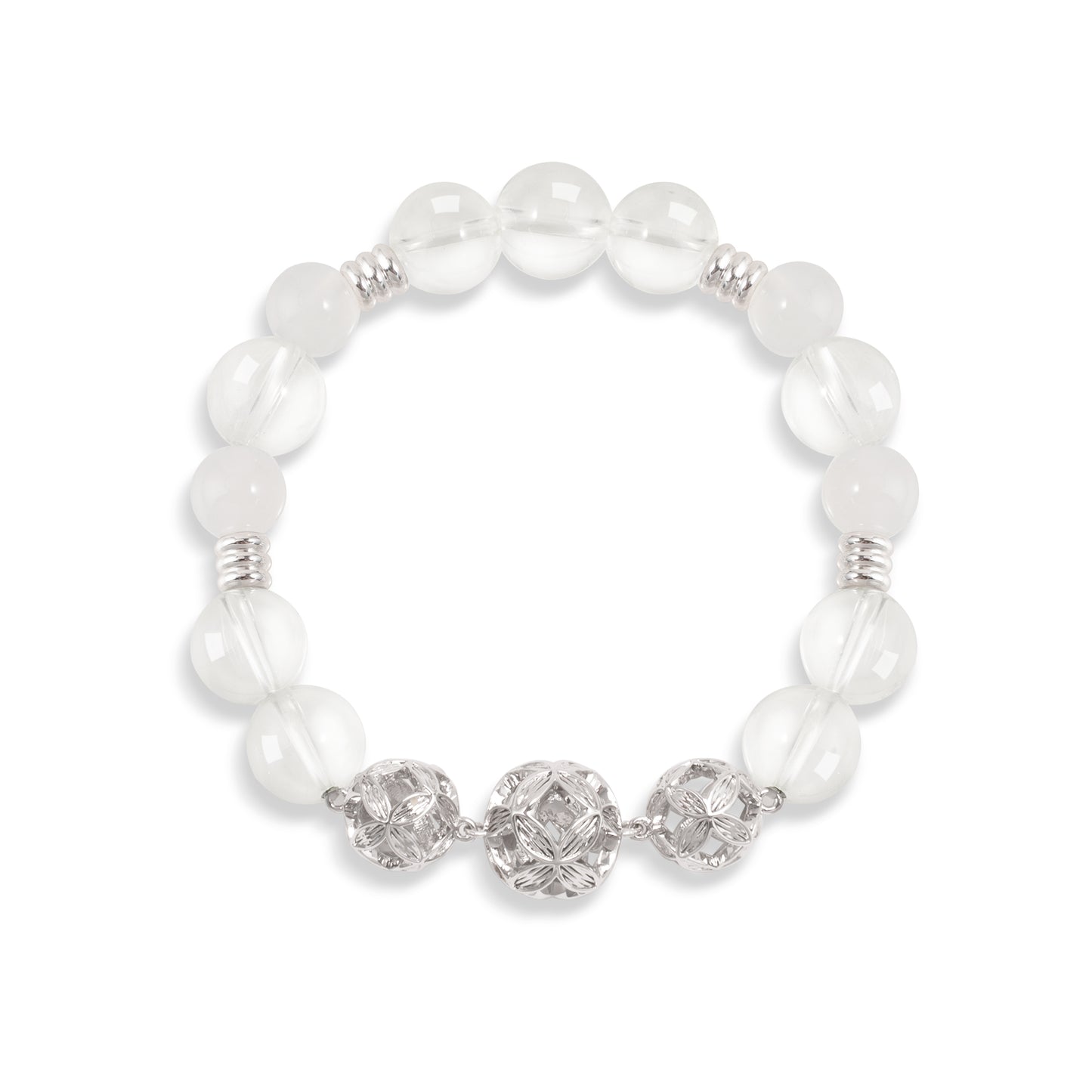 Money Orb White Crystal Strand