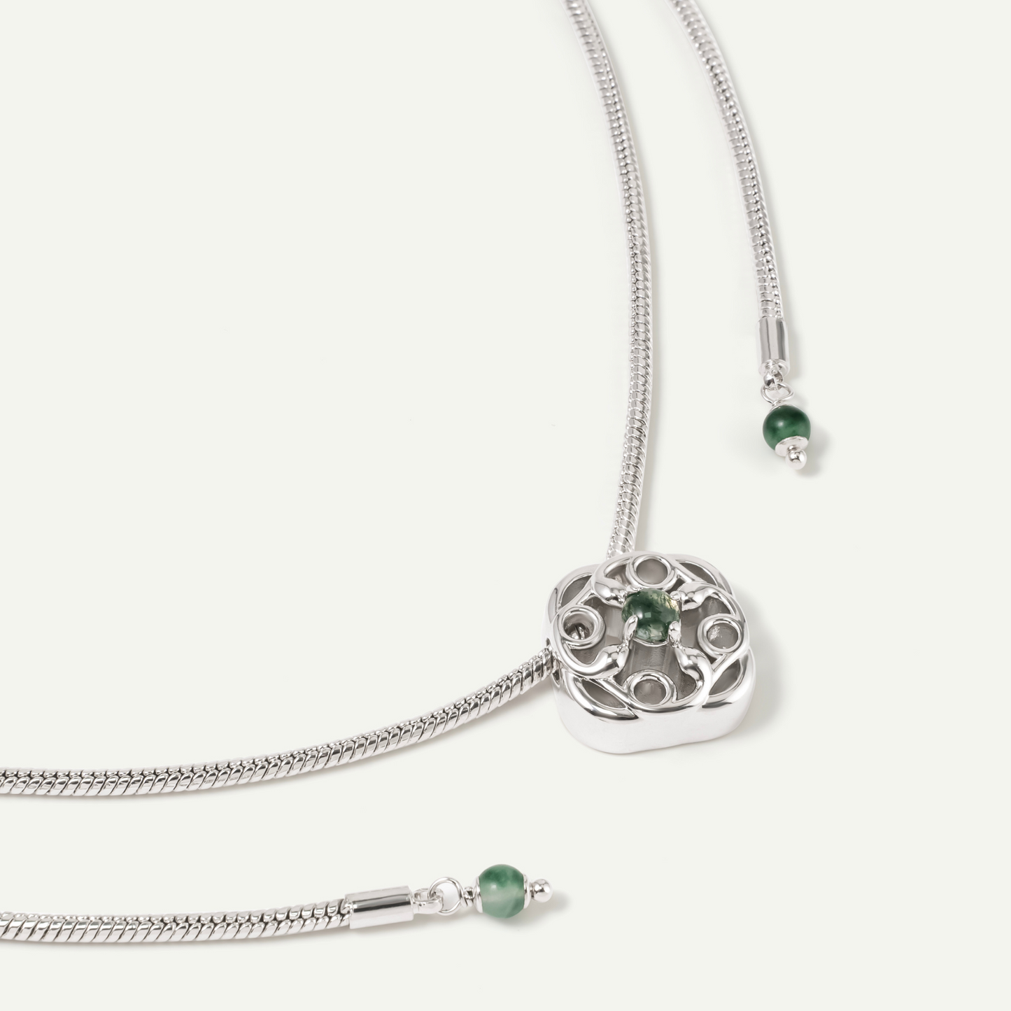 Pull-out Green Ghost Snake Bone Chain