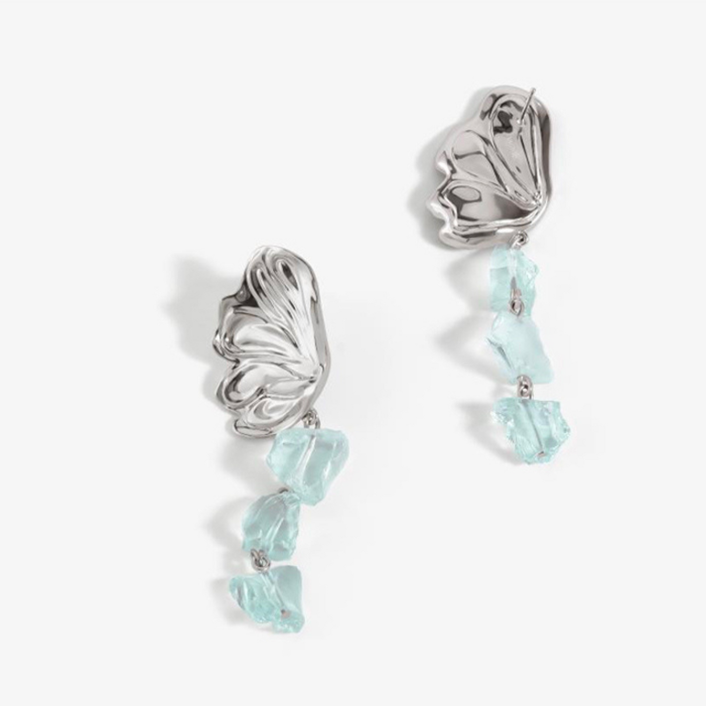 Crystal Tassel Butterfly Earrings