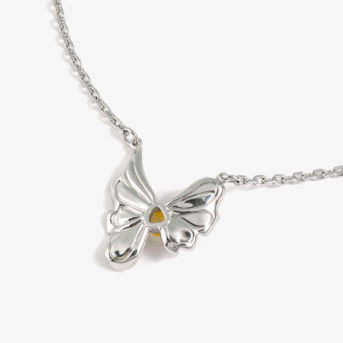 Citrine Butterfly Necklace