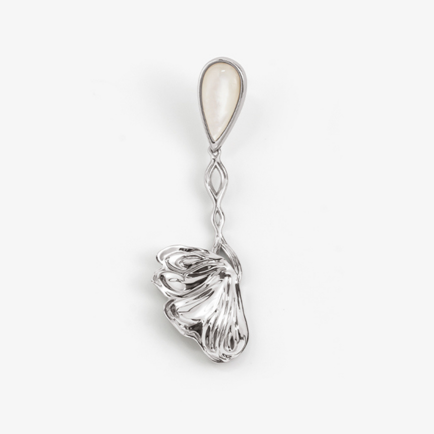 White Mother-of-Pearl Butterfly Earrings