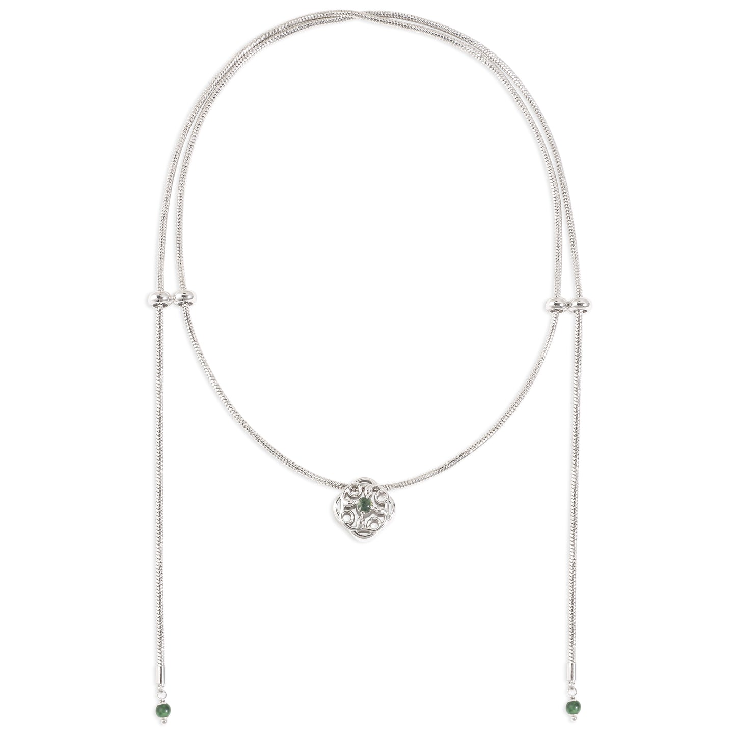 Pull-out Green Ghost Snake Bone Chain