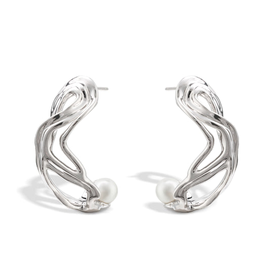 c-shaped auspicious cloud earrings