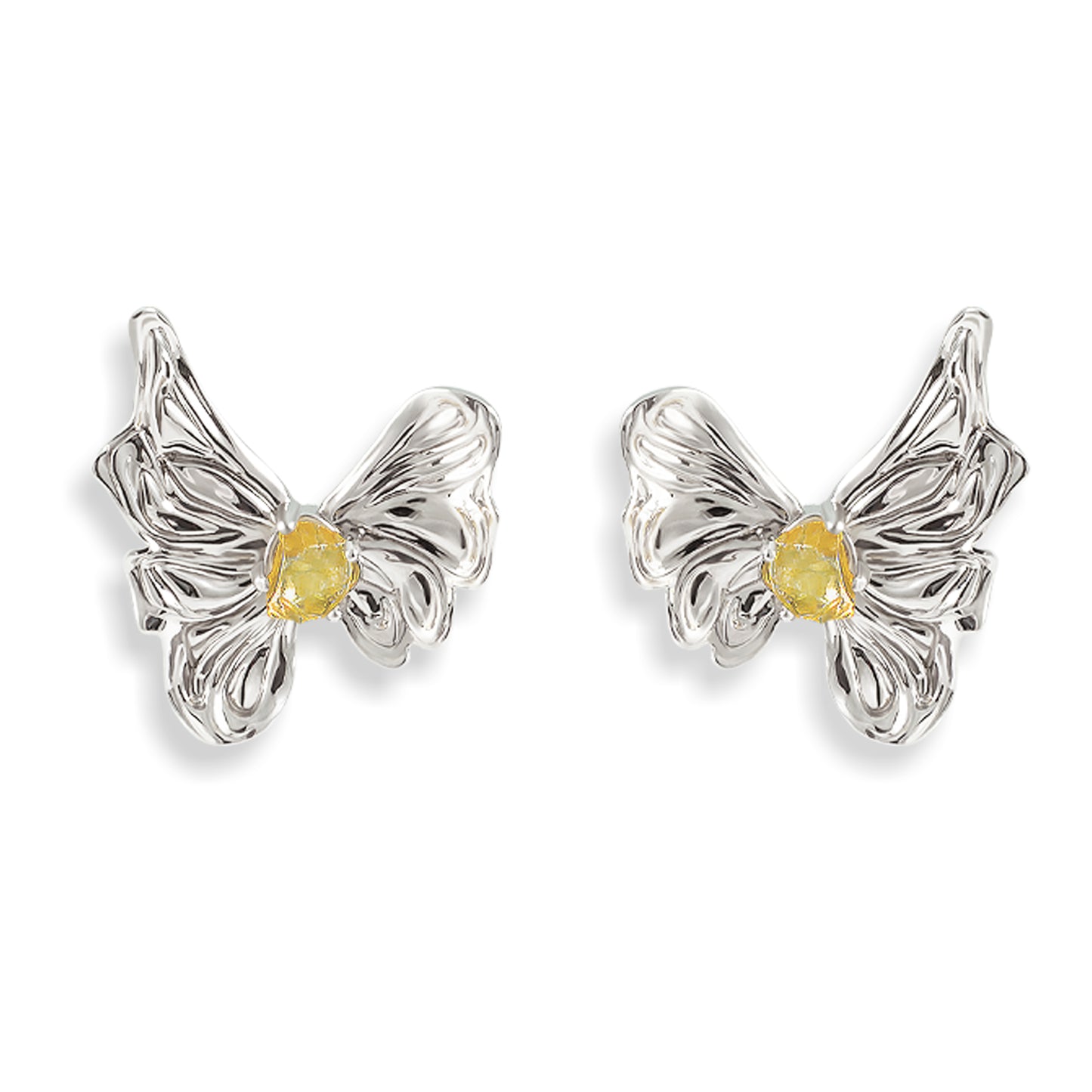 Citrine Butterfly Earrings