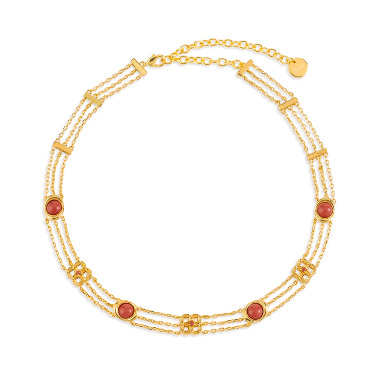 Onyx Yuanbao coin choker