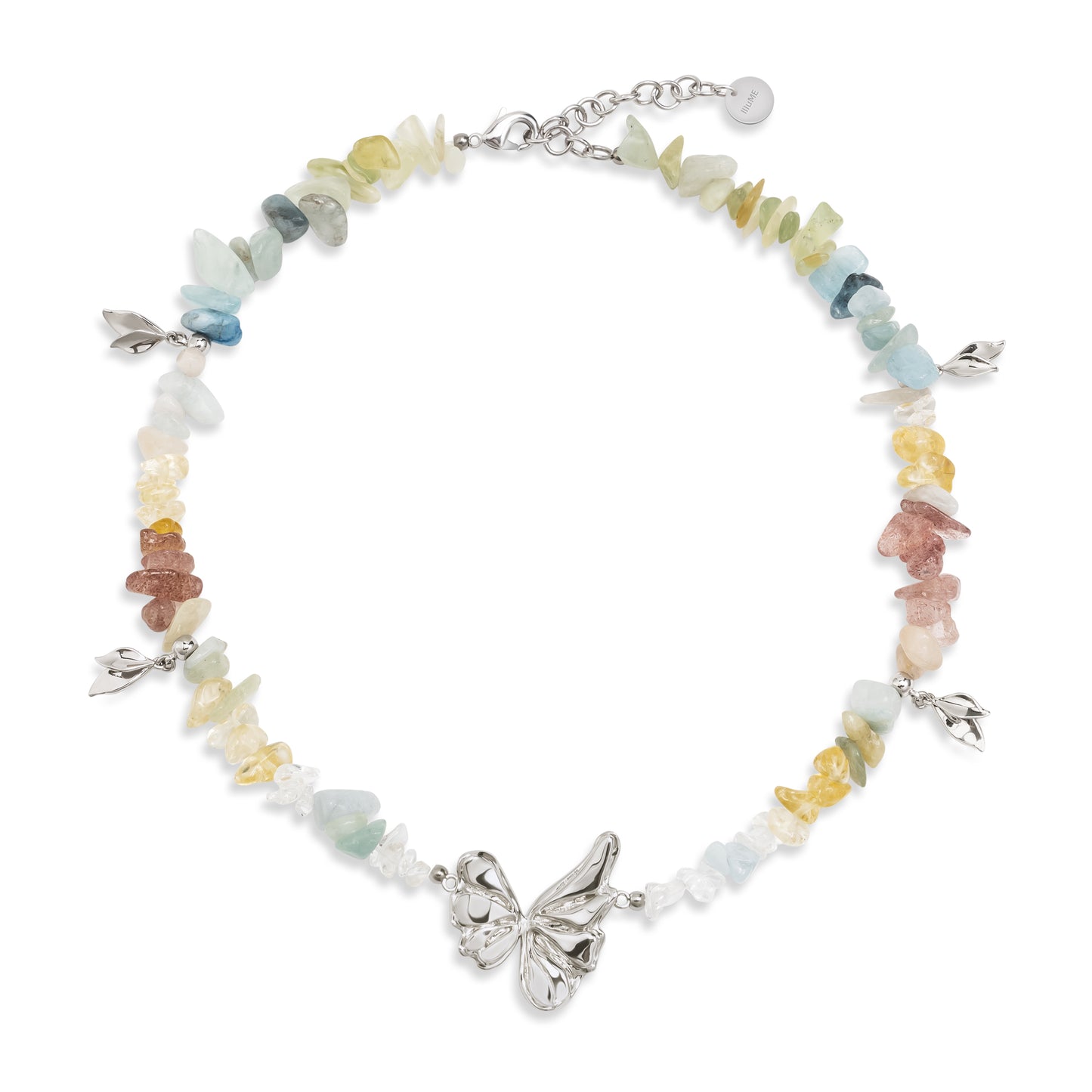 Colorful Crystal Butterfly Necklace